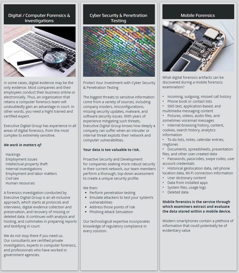 E-Discovery & Data Investigations